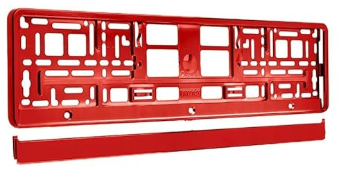 Carmotion Nummernschild-Rahmen, Metall, Rot