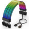 Sirlyr Cable de PC RGB, Strimmer de 3 x 8 pines, cable de extensión PSU, 5 V, 3 pines, sincronización ARGB, para tarjeta gráfica, carcasa de ordenador, decoración de estilo negro