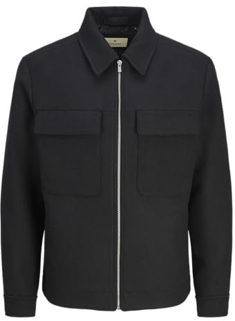JACK & JONES Jprblurussel Wool Blend Veste Sn Jacket, Noir, XL Homme