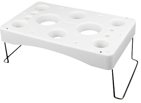 MAGICLULU Piping Bags Storage Holder Stand for Cake Decoration Stainless Steel Tray with Multiple for Pastry Bags and Icing Nozzles Cake Work Table Organizer