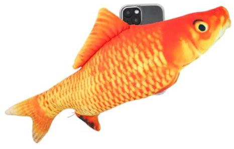 qizjio Ugly Phone Case for iPhone 13 Pro Cute 3D Plush Fish Simulation Carp Phone Case