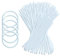 UV FLOOR - Lot De 100 Bracelets Fluo Lumineux + 100 Connecteurs - Qualité Premium - Accessoire Lumineux - Fluorescent - Fête - Déguisement - Blanc Néon
