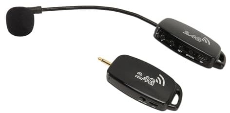 Microphone, Wireless 2.4G Anti Interference Noise Reduction Plug and Play Microphone Pickup, for Acoustic Classic Guitar Ukulele Erhu Violin Banjo Mandolin
