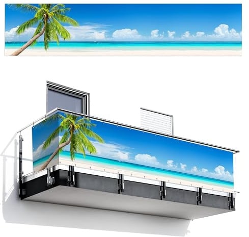 MuchoWow© Balkon Seitensichtschutz Einseitig Groß PVC Terrassen