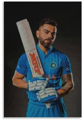 Cricket-Stern, Virat-Kohli, Poster, Druck, Kunst, Wandgemälde, Leinwand, Poster, moderne Schlafzimmer-Dekoration, 40 x 60 cm