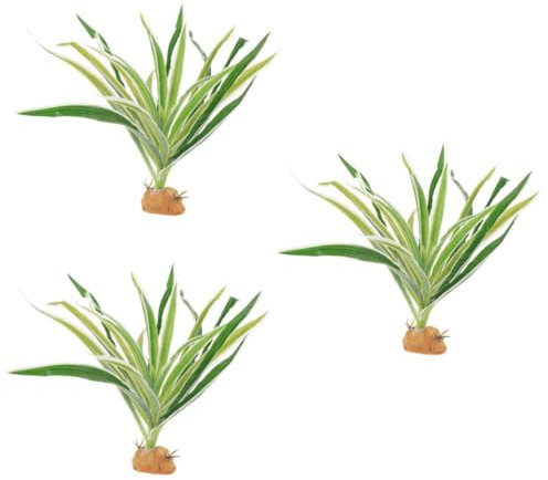 SUPVOX 3 Pz piante paesaggistiche per rettili piante per acquari per rettili pianta finta per acquario terrario per i terrario i i pianta finta e resina