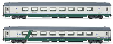 Rivarossi HR4354 FS 2-Einheiten-Packung Gran Confort 1985, offener Raum. EIN normales AH-Modell, Eisenbahnfahrzeuge – Reisebusse