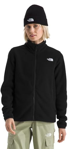 The North Face Women's Glacier Fleece Jacket (Standard & Plus Size) - Soft Pullover with Zippered Hand Pockets, TNF Black, Large