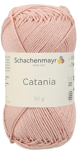 Schachenmayr (SMC) Catania Originals Garn, 1 Knäuel/Packung , jedes Knäuel 125 m, 100 % mercerisierte Baumwolle zum Stricken und Häkeln, Sport Weight, 433 Rosé Gold