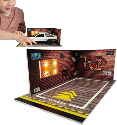 Parkhaus Model Kit-Miniature Car Park Scene, 1:64 Diorama Toy Car Parking, Cast Iron Car Exhibition Model, Hobby Garage Exhibitions, Model Car Garage Kit