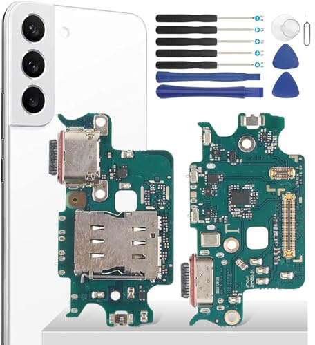 YHX-OU Conector de carga para Samsung Galaxy S22 5G SM-S901B, SM-S901B/DS Dock Connector Port Charger Micro Audio Jack Flex Cable + Herramienta de instalación