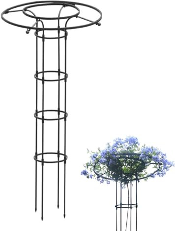 150cm Vertical Metal Garden Trellis, Metal Umbrella Climbing Plant Support, Vertical Umbrella Type Tower Frame, Climbing Plant Tower, PlantClimbingSupport, Garden Trellis For ClimbingPlants