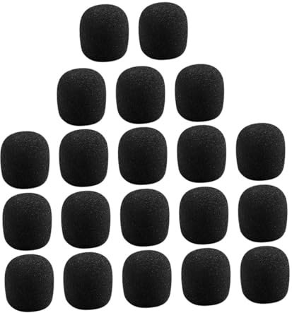 MOTHNUR 40pcs Speaker Sponge Cover Lapel Headset Mic Sponge Covers for Mic for Interview and Vocal Dampener Use