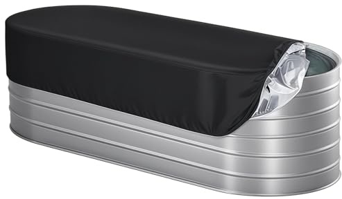 Oxford 420D Poolabdeckung für oberirdische Pools, ovale Form, wasserdicht, Sonnen- und Staubschutz, Aluminium, ganzjährige Passform