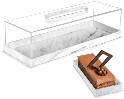 Tortenständer Mit Deckel, Multifunktional Tortenplatt, Rechteckige Dessert Tisch Display Und Charcuterie Board, Kuchenteller Kuchenplatte Desserttablett Für Bäckerei Oder Cafeteria