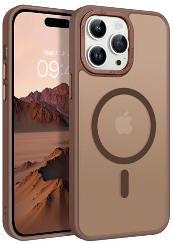 GaoBao für iPhone 14 Pro Hülle, Handyhülle iPhone 14 Pro [Kompatibel mit MagSafe] Durchscheinende Matte Magnetische Stoßfeste Anti-Fingerabdruck Schutzhülle Hülle für 6,1 Zoll Case, Titan Wüstensand