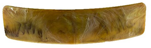 1Stk Patentspange rechteck XL 12,7x2,9cm in horn - Made in Germany - WeLoveBeads