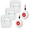 CallToU Wireless Caregiver Pager Call Button Call Bell Personal Alarms for Patients Elderly at Home Buzzer 2 Waterproof Transmitters 3 Plugin Receivers