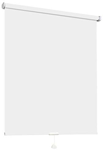 Springrollo Mittelzugrollo Schnapprollo Fenster Rollo Vorhang 16 Farben Breite 62-242 cm Höhe 160 und 230 cm Blickdicht lichtdurchlässig Sonnenschutz Sichtschutz Blendschutz (202 x 160 cm Weiß)