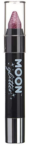 Colore Stick Glitter Olografico/Pastello Corpo trucchi per Viso e Corpo by Moon Glitter - 3.5g - Rosa