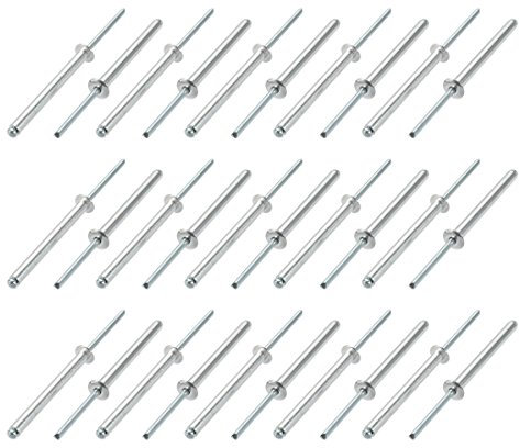 sourcing map 30pcs 5mmx50mm aluminium/acier Rivets aveugles ouvert