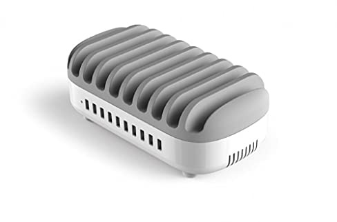 Self-adjusting USB charging station for 10 devices - EU plug.