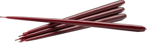 Stoff Nagel Kerzen Set, Wachs, rot, 29cm