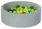 Piscine à balles pour Enfant, Aire de Jeu + 150 balles (Couleurs des balles: Perle, Jaune, Vert, Vert)