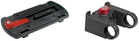 KlickFix Zubehör Gepäckträger-Adapterplatte Schwarz, one Size & Zubehör Lenkeradapter mit Schloss Schwarz, one Size