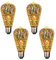 KINGCOO Feuerwerk Glühbirnen, 3D Sterneneffekt Vintage Edison Glühbirne 4W E27 Filament Retro Gebeizt Silber Glas Ampulle Dekorative Lampe Ferienhaus Weihnachtsdekoration,AC85V-240V (ST64, 4 Stück)