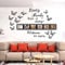 Every Family Has a Story Wall Stickers, 12pcs 3D Butterfly Wall Stickers Family Inspirational Wall Decals with 6pcs 7x8in Picture Frame, ToyaJeco Family Lettering Quote Decals for Living Room Bedroom