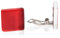 Statement Ohrclips Damen ohne Ohrlöcher • Quadratische Clip Ohrringe in klassischem Rot • Handmade Edelstahl Schmuck • 20x20x3 mm