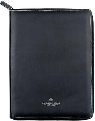 A.G. Spalding Porta Blocco A4 Nero in Pelle