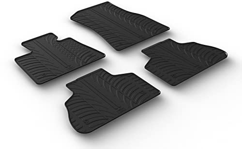 AROBA GL0500 Design Gummi Fußmatten kompatibel mit BMW X5 G05, X5M F95, (auch für Hybrid) ab BJ. 11.2018> erhöhter Rand 4 TLG Farbe Schwarz Gummimatten Automatten passgenau