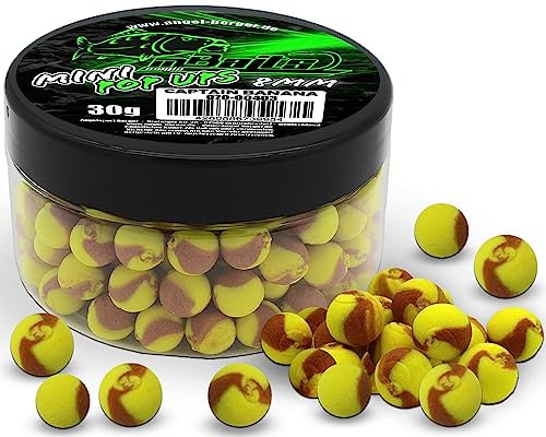 Angel-Berger Magic Baits Mini Two Tone Pop Ups Method Feeder Boilies Premium Range (Captain Banana)