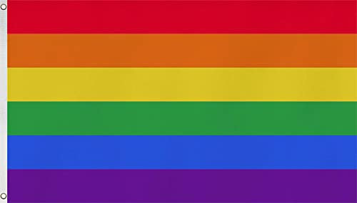 normani Premium XXL Regenbogen Flagge Fahne mit Metall-Ösen und spezieller Versiegelungstechnik - Doppelt gesäumt mit brillanten und lebendigen Farben Größe 300x500cm