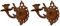 ADITAM Cast Iron Set of 2 Wall Mounted Candle Sconces Holders,Shabby Chic Hanging Candle Holder for Wall, Home Wall Art for Living Room Fireplace Yard Pathway (Rust color) Double the comfort