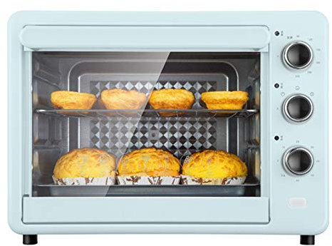 NEWCES 32L High Capacity Household Electric Oven 4-Layer Roasting Position Up Down Independent Adjust Temperature Multi-Function Oven for Offices RV Schools