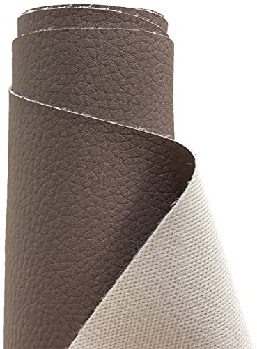 A-Express Premium Gekörnt Wasserdicht Kunstleder Gekörnt Lederimitat Texturiert Lederstoff Meterware - 100cm x 140cm (Zeder)