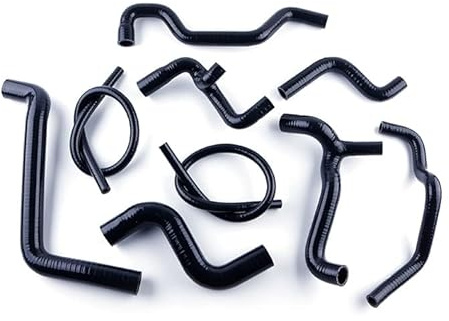 LUXERAD Kit de tubo refrigerante de silicona para radiador para Volkswagen Golf MK3 GTI 2.0L 8V 115CV 1992-1998 (Negro)