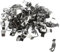 KUMGROT 100 Stück Bilderrahmen-Clips aus Metall mit Federdrehung, Bilderrahmen-Clips, Leinwand-Clips, Aufhänger, 35 mm × 13 mm × 8,9 mm
