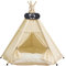 Whiwhi Tipi Zelt für Haustiere mit Doppelseitigem Kissen Hundezelt Abnehmbar und Waschbar Luxery Hundehöhle Katzenzelt und Haustierhäuser 40x40x50cm