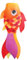In the Breeze Windsack für heiße Damselfische, 76,2 cm, buntes orangefarbenes und rotes Fischsocken, hängende Gartendekoration mit detaillierten Grafiken