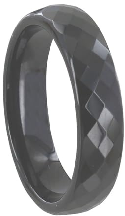 LES POULETTES BIJOUX - Großer Hämatit Ring Facettierter - 6 mm