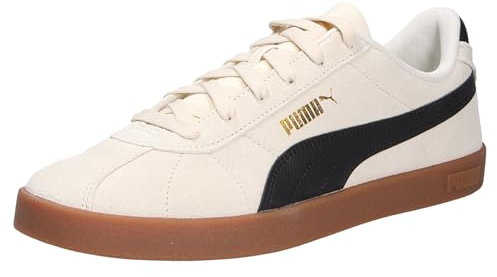 PUMA Unisex Club II Sneaker, Alpine Snow Black Gold, 38.5 EU