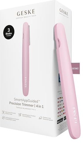 GESKE Precision Trimmer | 4 in 1 Trimmer zur Haarentfernung | SmartAppGuided™ | Einfachen Haarentfernung | Für große & kleine Flächen | Hygienisch & leicht austauschbare Klingen