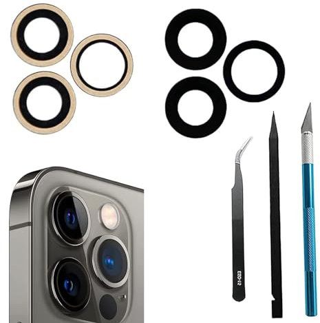 Dakexiong 12 Pro Lentille en Verre de Rechange pour Appareil Photo arrière pour iPhone 12 Pro, Compatible avec iPhone 12 Pro, kit d'outils de réparation