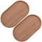 GORGECRAFT 2 Bandeja de Madera Ovalada Platos de Madera para Servir Plato Rústico Decorativo Otomano Bandejas de Baño para Sala de Estar Desayuno En la Cama Alimentos Frutas Café Color Camel