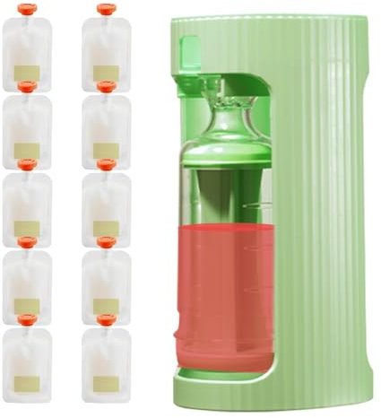 Teksome Support de poche pour compote de pommes – Station de poche créative, sans éclaboussures de nourriture pour fruits, remplissage de purée, sachets alimentaires rechargeables pour enfants