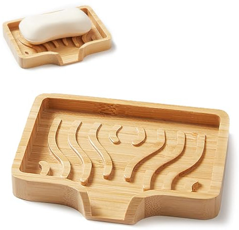 Home Bamboo Soap Dish Soap Holder For Bathroom And Shower –Craft Bathtub Shower Dish – Durable and Elegant Soap Bar Holder